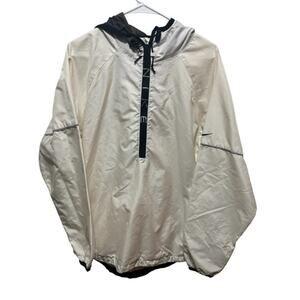 VTG Nike Windbreaker Anorak Jacket 90s Y2K White Black Half-Zip men's Medium